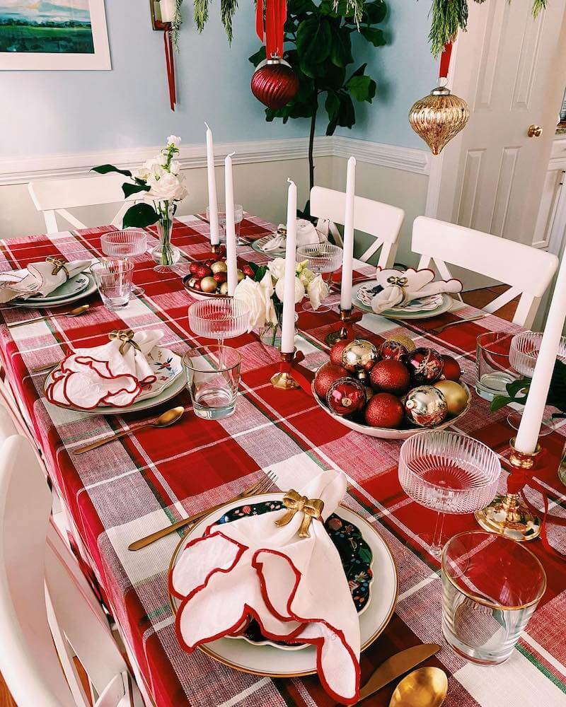 Christmas table decorations