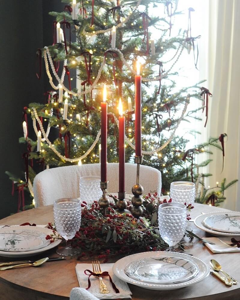 Christmas table decorations