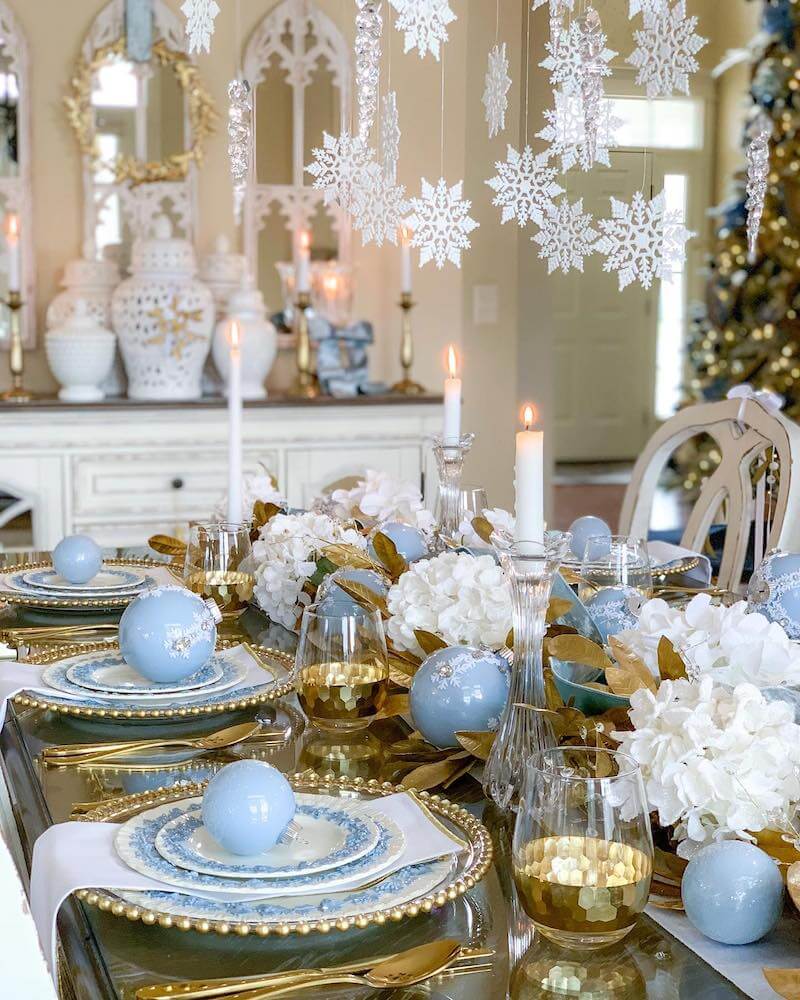 Christmas table decorations