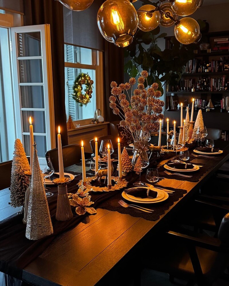 Christmas table decorations