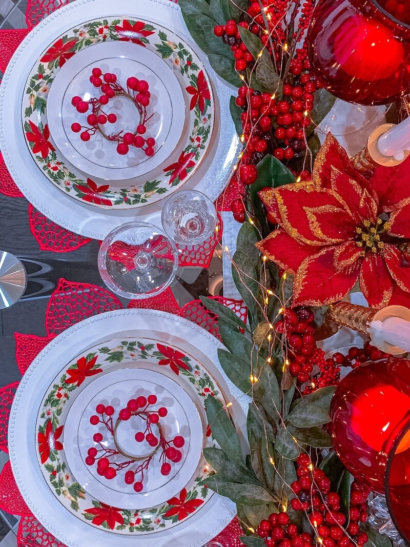 Christmas table decorations