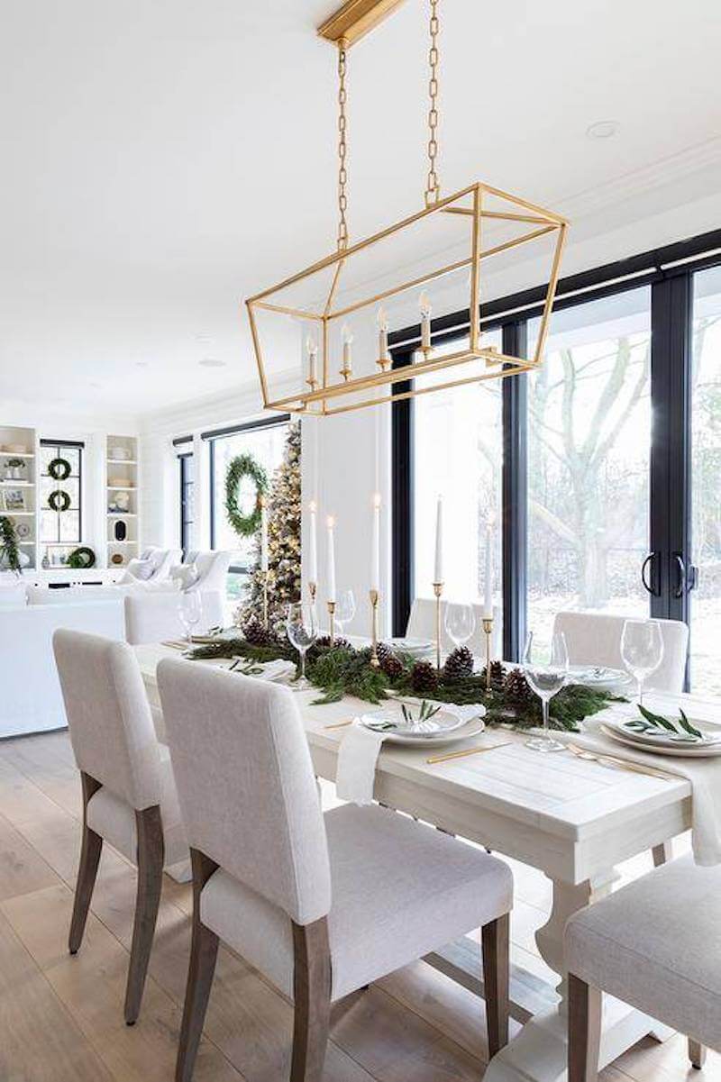 Christmas dinner table settings
