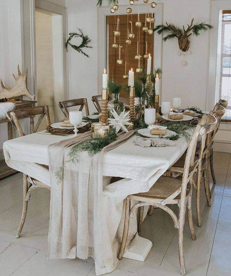 Christmas dinner table settings