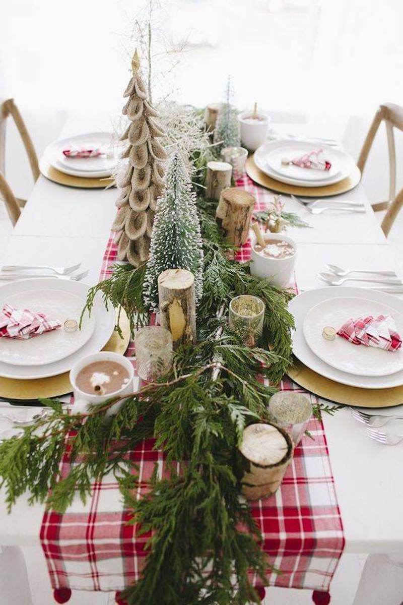Christmas dinner table settings