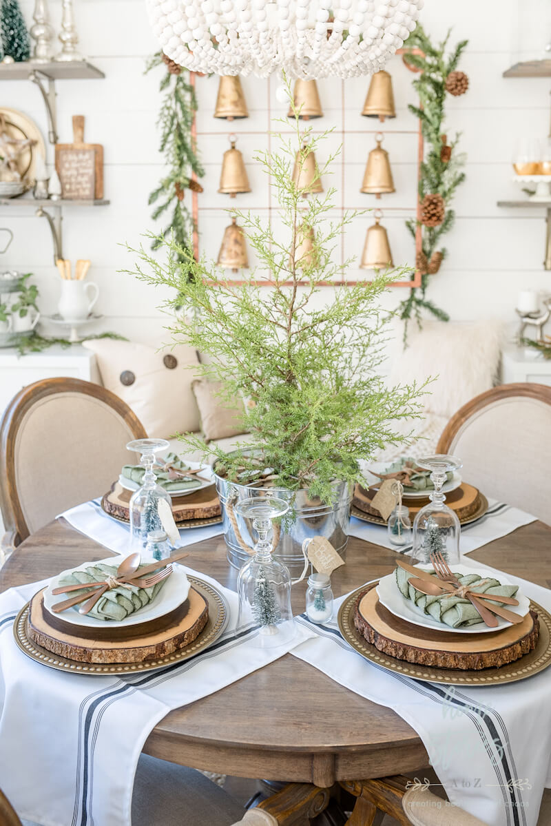 Christmas table settings