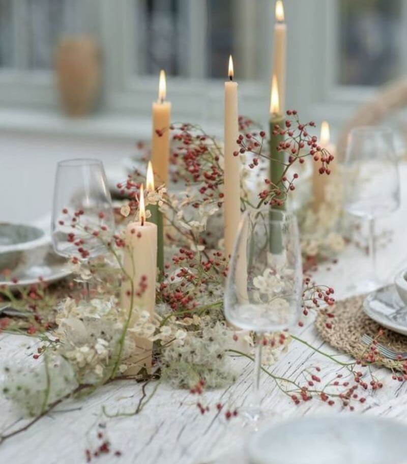 Christmas table settings