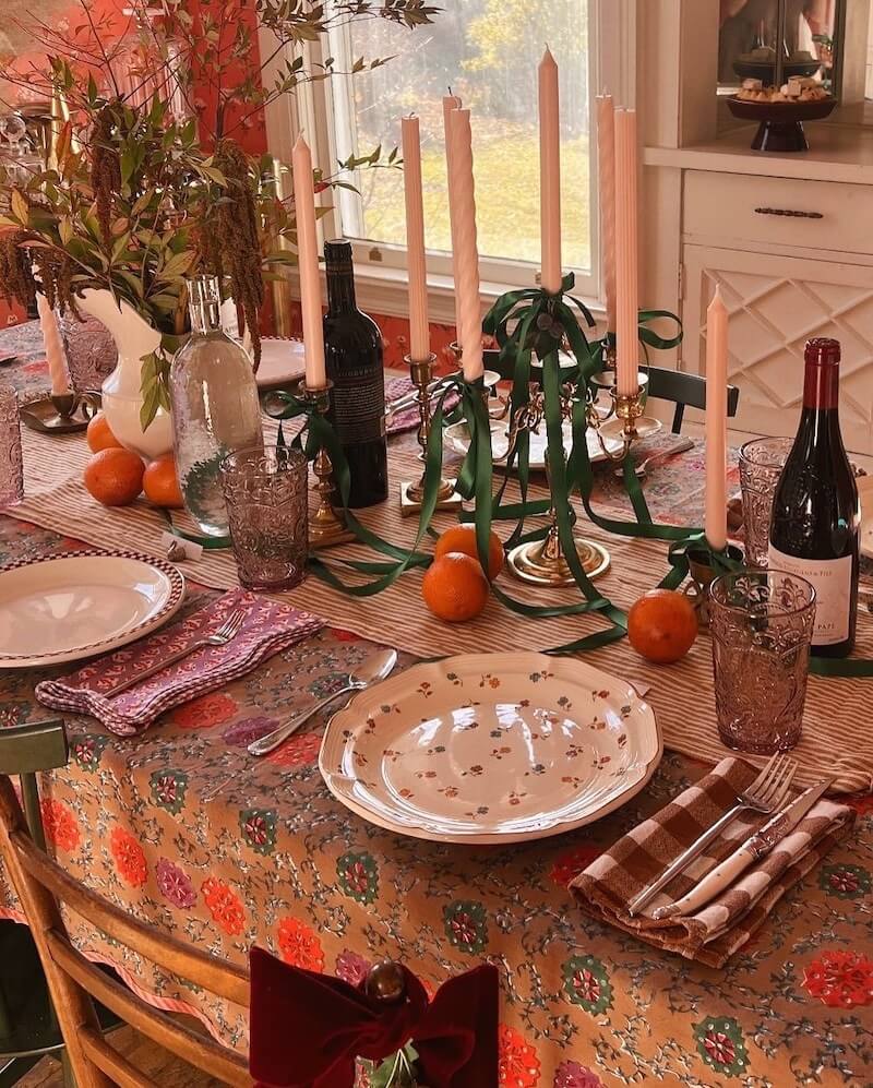 simple Christmas table decorations