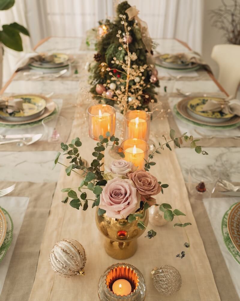 simple Christmas table decorations