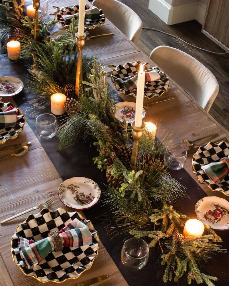 simple Christmas table decorations