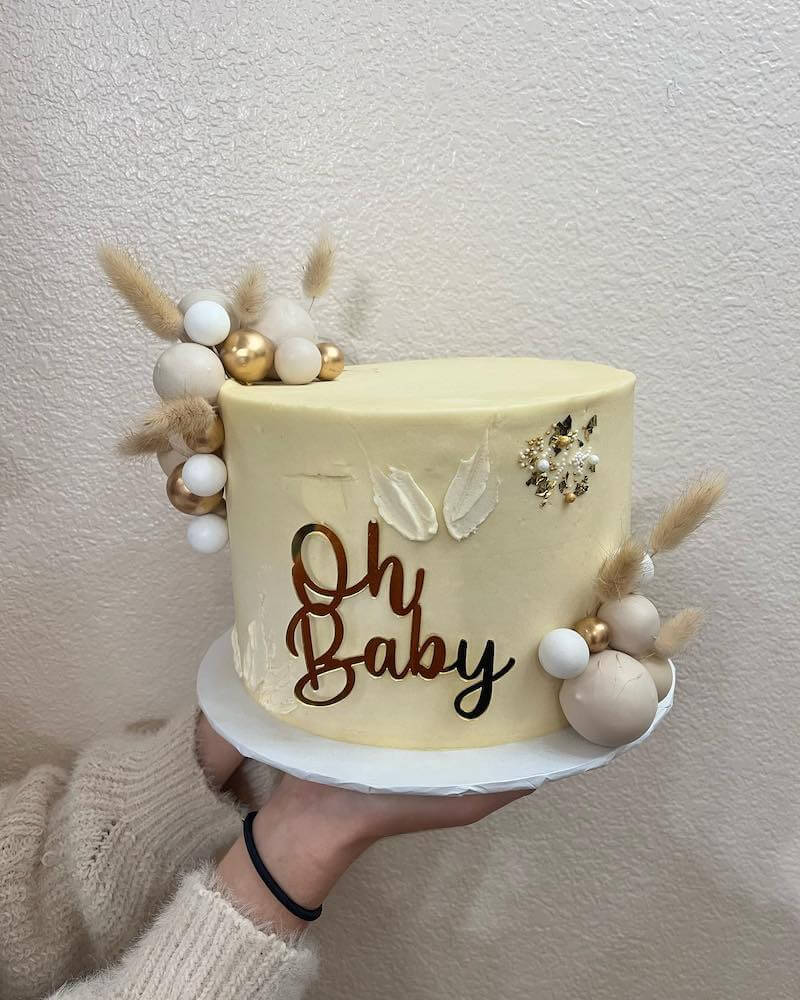 simple gender reveal cake ideas