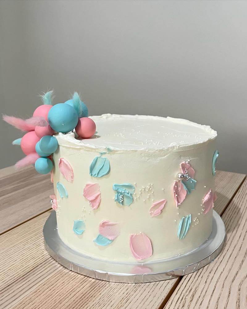 simple gender reveal cake ideas