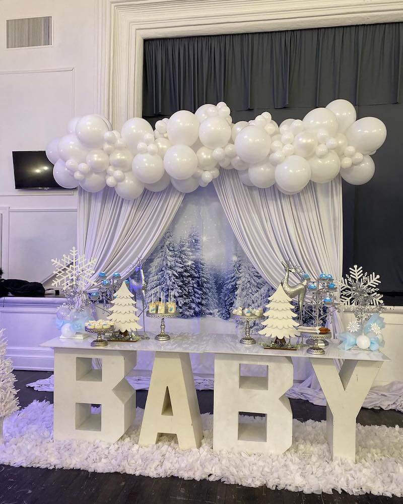 winter baby shower ideas