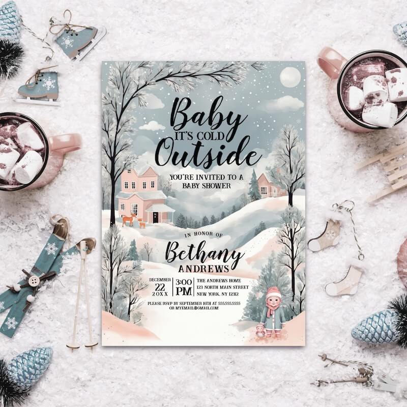 winter baby shower ideas